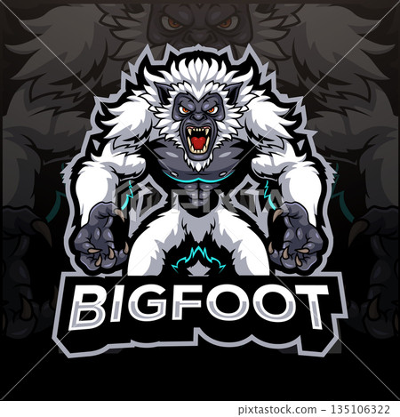 bigfoot mascot esport logo design 135106322