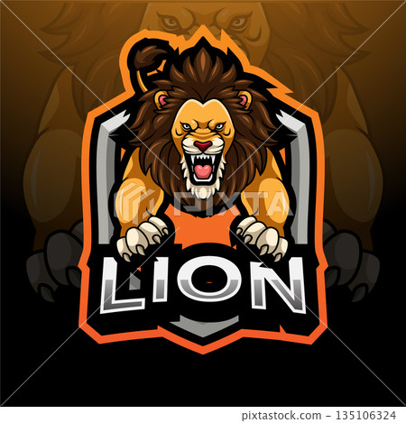 Lion mascot esport logo design Lion mascot esport logo design 135106324