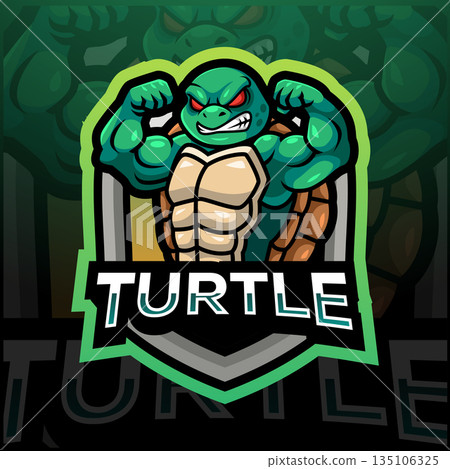 Turtle mascot esport logo design Turtle mascot esport logo design 135106325