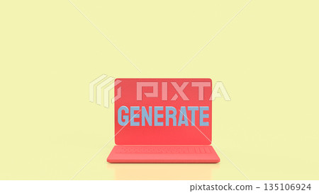 Generative Artificial Intelligence Technology Concept Illustration 3d render. 135106924