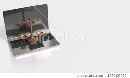 Information Technology Law and Digital Justice Concept 3d render. 135106931