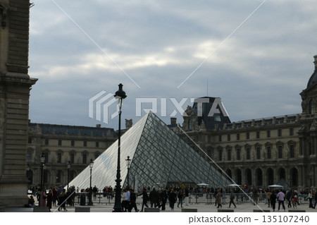 Louvre Museum Courtyard 135107240