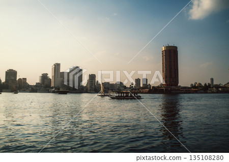Cityscape Of Cairo From The Nile River Cityscape Of Cairo From The Nile River 135108280