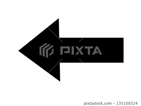 左箭頭圖示 黑色透明 PNG 簡單方向標記 135108324