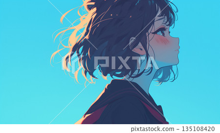 女學生的個人資料插圖 135108420