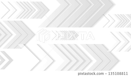 Grey white tech paper arrows abstract geometric minimal background Grey white tech paper arrows abstract geometric minimal background 135108811