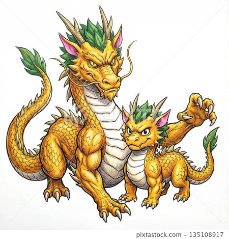 實力超群的龍父母與孩子 135108917