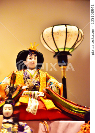 Hina dolls at Tsubosaka Temple in Nara Prefecture Hina dolls at Tsubosaka Temple in Nara Prefecture 135108941