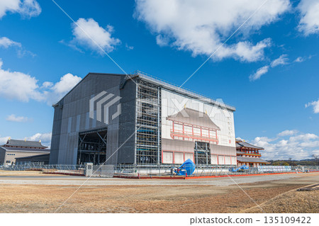 Heijo Palace Historical Park, First Restoration Work on the South Gate of the Daigokuden Hall, Nara City 135109422