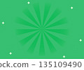 Bright green radial sunburst background material | A4 landscape high resolution 135109490