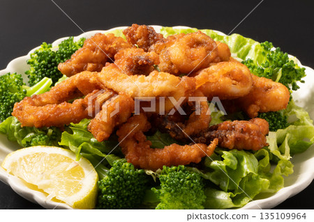 Fried squid salad Fried squid salad 135109964