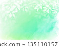 Watercolor abstract background yellow-green and fresh green 135110157