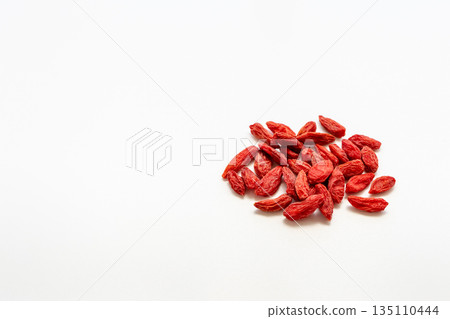 Goji berries on a white background Goji berries on a white background 135110444