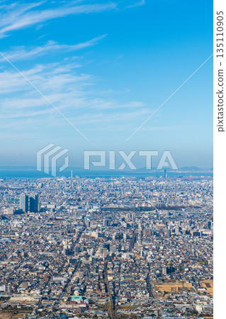 View of the Osaka Plain from the Shigiikoma Skyline 135110905