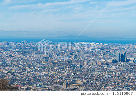 View of the Osaka Plain from the Shigiikoma Skyline 135110907