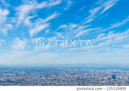 從樫駒天際線眺望大阪平原 135110909