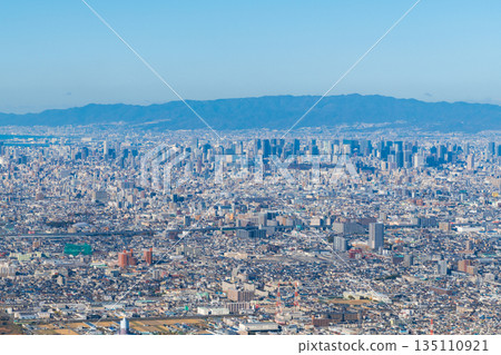 從樫駒天際線眺望大阪平原 135110921