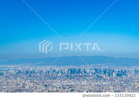 從樫駒天際線眺望大阪平原 135110922