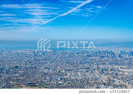 View of the Osaka Plain from the Shigiikoma Skyline 135110927