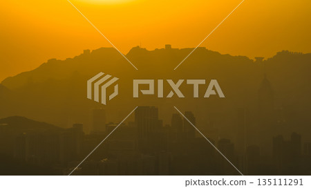 Jan 4 2026 Hong Kong Skyline Glows Under Fiery Sunset Jan 4 2026 Hong Kong Skyline Glows Under Fiery Sunset 135111291
