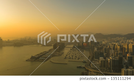 Jan 4 2026 Kwun Tong Typhoon Shelter Waterfront Harbor Hong Kong 135111294