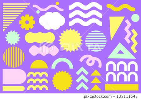 Set of abstract motif frames and decorations Set of abstract motif frames and decorations 135111545