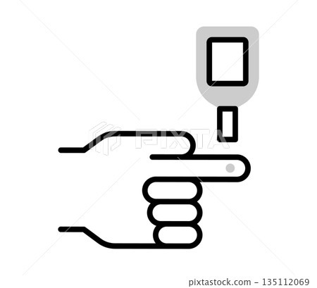 Blood glucose meter icon illustration vector 135112069