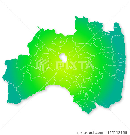 Fukushima prefecture and municipalities map 135112166