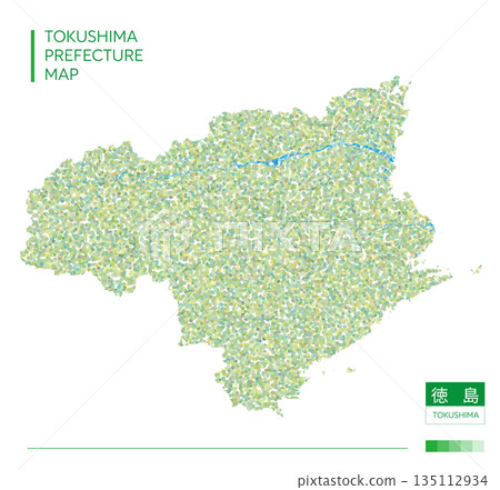 德島縣地圖（點狀圖） 135112934