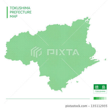 德島縣地圖（點狀圖） 135112935