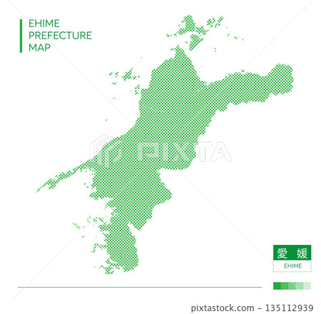 Ehime Prefecture Map (Dot) 135112939