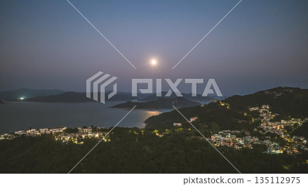 Full Moon Over Silverstrand Beach Hong Kong Night Jan 3 2026 Full Moon Over Silverstrand Beach Hong Kong Night Jan 3 2026 135112975