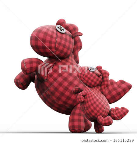 Horse Plush Cute and Funny Toy. 3D Illustration. File with Clipping Path. Horse Plush Cute and Funny Toy. 3D Illustration. File with Clipping Path. 135113259