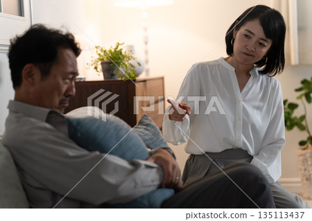 成熟夫婦戰鬥生活方式形象 成熟夫婦戰鬥生活方式形象 135113437