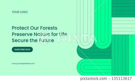 Flat Cartoon Hand Drawn World Forestry Day Thumbnail Background Illustration 135113617