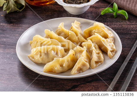 Japan cuisine - steamed stuffed gyoza Japan cuisine - steamed stuffed gyoza 135113836