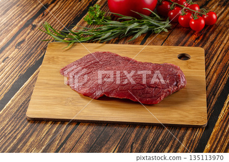 Raw classic beef steak for grill 135113970