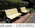 Park wooden bench 135114052