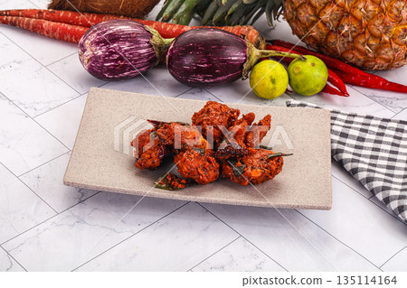 Indian cuisine spicy Chicken 65 Indian cuisine spicy Chicken 65 135114164