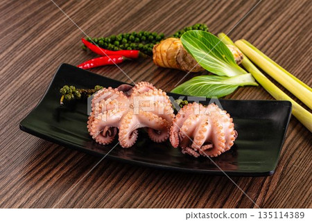 Gourmet Boiled octopus in the bowl Gourmet Boiled octopus in the bowl 135114389