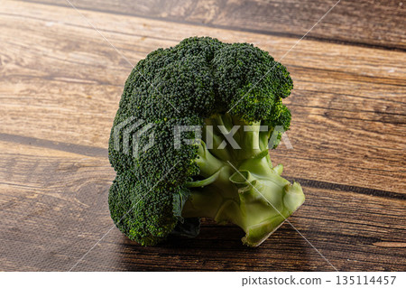 Whole raw green Broccoli cabbage 135114457
