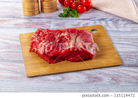 Raw beef cut uncooked fillet Raw beef cut uncooked fillet 135114472