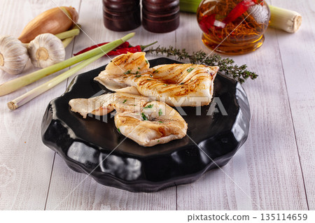 Fresh grilled calamari with herbs Fresh grilled calamari with herbs 135114659