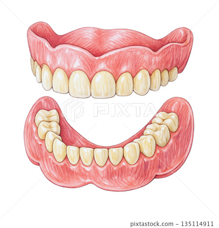 義齒插圖，透明背景牙科材料 135114911