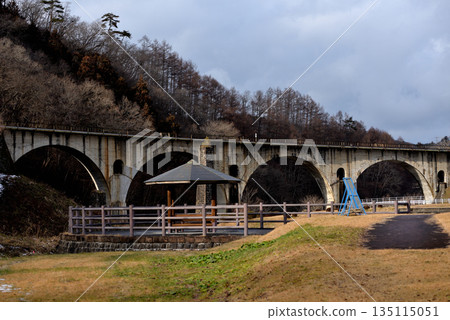 釜石線上的宮守川橋（眼鏡橋） 135115051