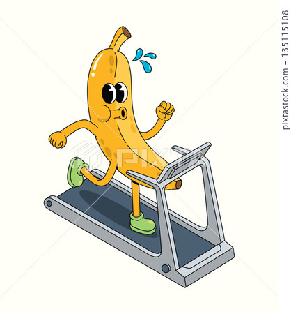 banana treadmill groovy cartoon illustrationbanana treadmill groovy cartoon illustration banana treadmill groovy cartoon illustrationbanana treadmill groovy cartoon illustration 135115108