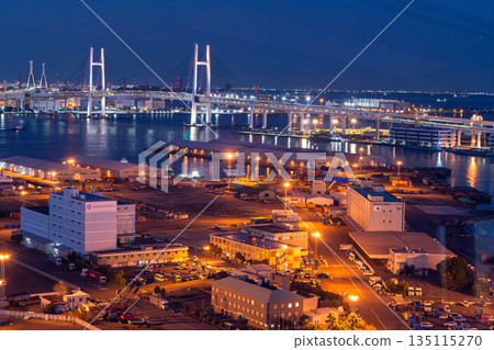 《神奈川縣》橫濱灣大橋夜景 135115270