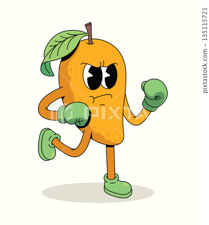 mango boxer groovy cartoon illustration mango boxer groovy cartoon illustration 135115721