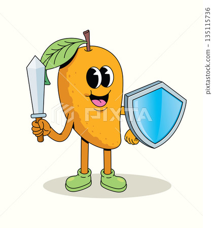 mango knight groovy cartoon illustration mango knight groovy cartoon illustration 135115736