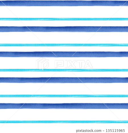 A seamless pattern with blue and turquoise stripes. This hand-drawn watercolor illustration is perfect for swimming pool decor, children's rooms, and themed party designs. A seamless pattern with blue and turquoise stripes. This hand-drawn watercolor illustration is perfect for swimming pool decor, children's rooms, and themed party designs. 135115965